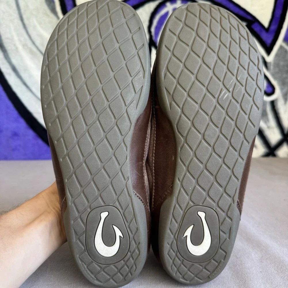 Size 11 - OLUKAI Puku'i Fleece Slippers Men's Toffee